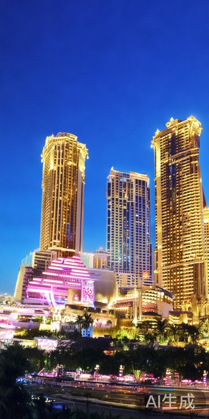 澳门金沙度假区位于澳门半岛的金光大道沿线，地理位置